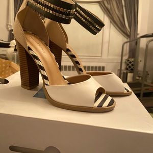 Beautiful black and white shoes